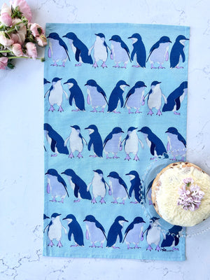 Fairy penguins tea towel - Best Coastal Decor and Homeware Australia