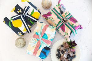 Blue Fairy Wrens Kitchen Towels - Alternative Ecofriendly Gift Wrap Ideas