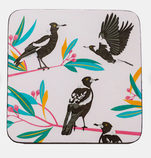 Magpie Coasters - gifts for bird lovers