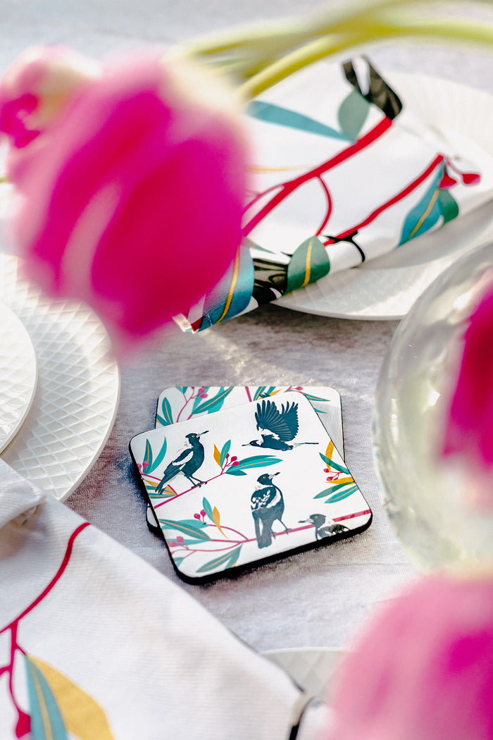 Observant Magpies Coaster Set