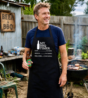 Unisex BBQ Apron - Beer themed gifts for men or women