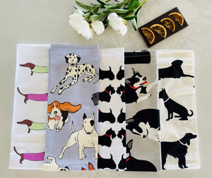Dachshund print dog themed homewares - sausage dogs tea towel