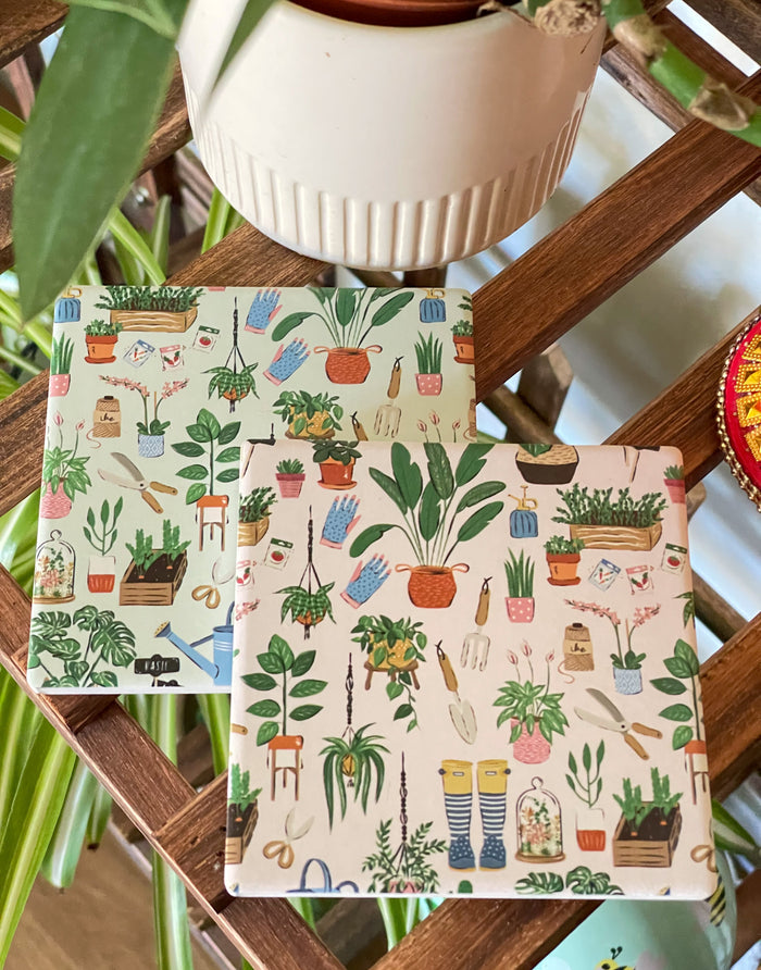 Plant Lovers Ceramic Coasters