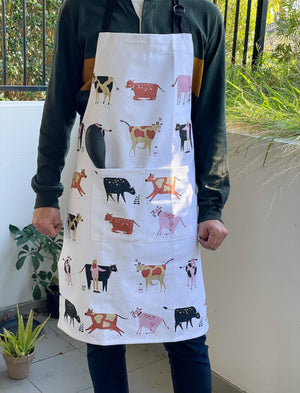 Best gifts for farm life lovers or those who love the country side - cow apron
