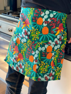 Floral Gardening Apron with pockets