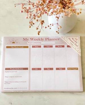 A4 Weekly Planner Pad - Daily Organizer
