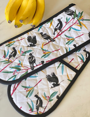 Magpies Double Oven Glove