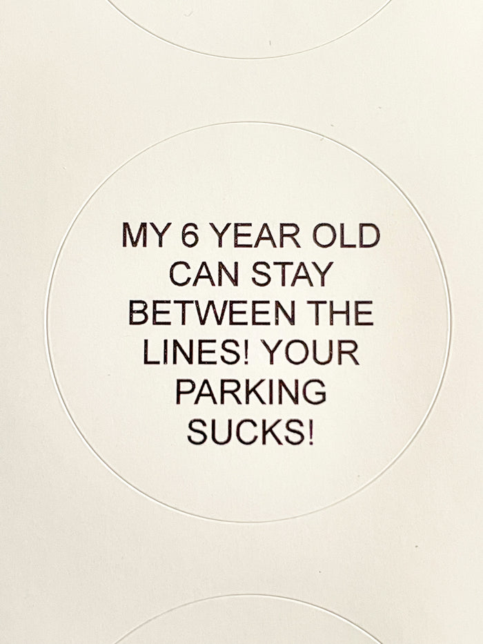 Bad Parking Stickers