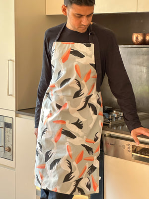 Unique coastal kitchenware and home textiles - Pretty aprons with bird print