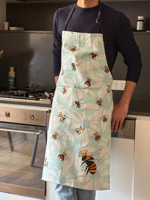 Cute honey bee print home accessories - cotton aprons