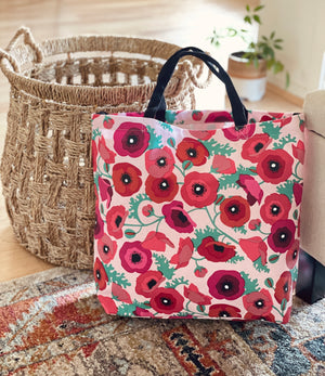 Floral print accessories - Large reusable shopping tote bag