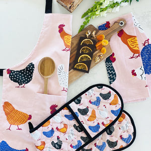 Big Bright Hens Double Oven Glove