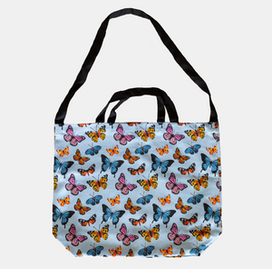 Colourful Tote Bags - Butterfly print reusable shopping tote