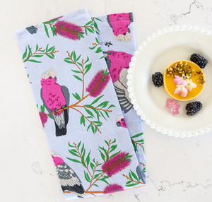 Galahs Tea Towel - Bird Print Home Decor