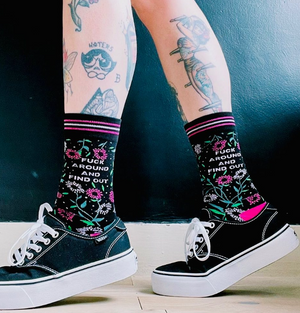 Unique socks with swear words