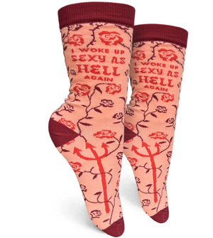 Best printed cotton winter socks with cool sayings