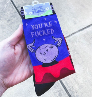 Cool socks with swear words