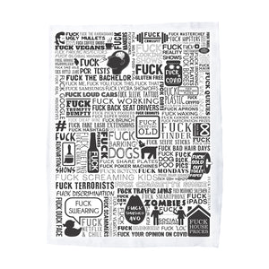 Fuck Everything Tea Towel - Funny swear word gifts