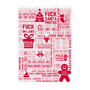 Funny Christmas Gifts - F word tea towel