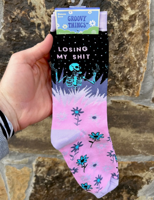 Losing My Shit Womens Crew Socks AUSTPICIOUS