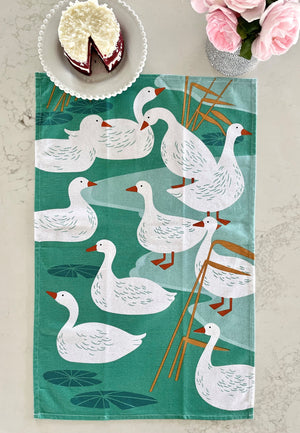 Graceful Ducks - Nature Prints Tea Towels