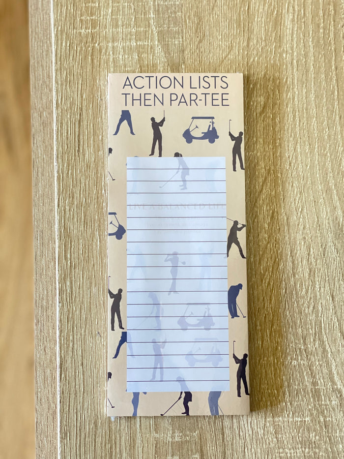 Action Lists Then Par-Tee
