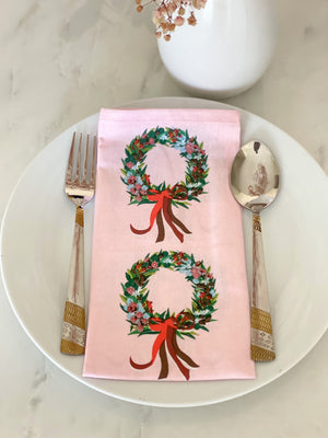 Christmas decoration ideas for home - Festive cotton napkins set