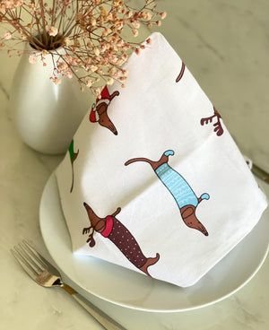 High Quality Cotton napkins set of 4 - dog accessories