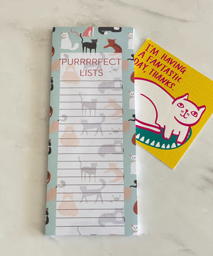 Purrrfect Lists - Cute jotter notepads for women