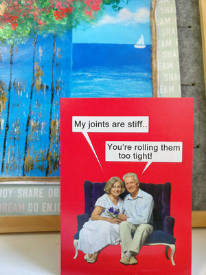 Rolling Stiff Joints - Senior Moments Funny Cards 
