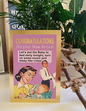 Congratulations on your New Arrival Funny Card - Baby Shower Gifts