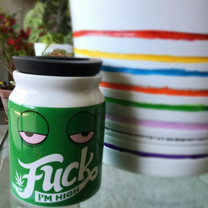 Large Fuck I'm High Stash It! Storage Jar - Funny Gifts for friends