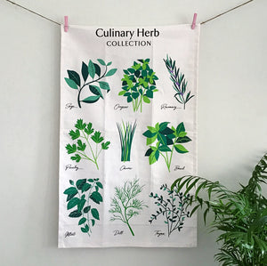 Different Australian Herbs For Cooking - Unique Cotton Tea Towel