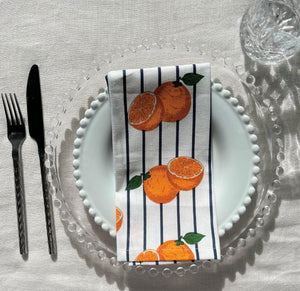 Oranges Napkin Set For Dining Table