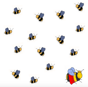 Honey bees print homeware - Cloth napkins set with nature print