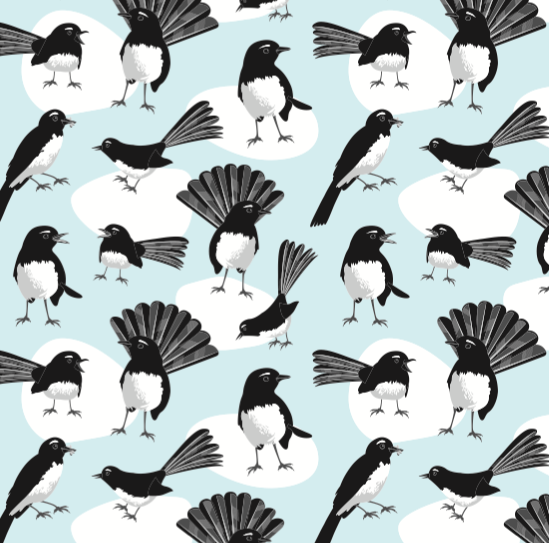 Willie Wagtail Napkins - Set of 4