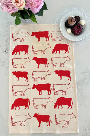 Cow Print Homeware - Cotton Tea Towels Australia