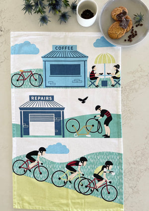The Joy of Cycling Tea Towel