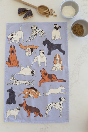 Different Dog Breeds Tea Towel