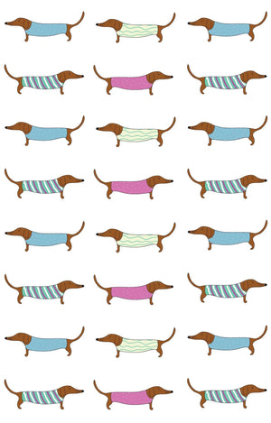Sausage Dogs Tea Towel - Colourful homeware 