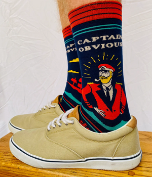 Cool socks for guys - captain obvious
