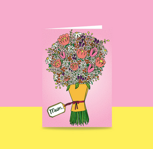 Cute floral card - appreciation card for mum 
