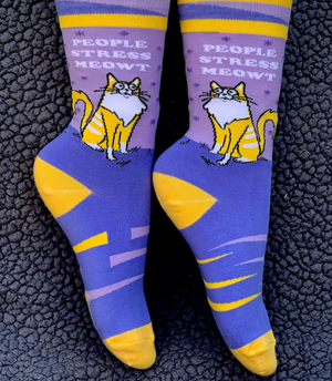 People Stress Meowt - Cute Cat Socks